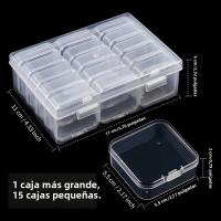 Caja De Plástico Transparente Para Empaque De Joyería De Mujer Caja De Almacenamiento De Escritorio Portátil Para Manualidades DIY - details 7