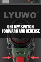 LYUWO Destornillador Eléctrico Recargable Multifuncional Herramienta Doméstica Con Torque Alto Motor Brushless Herramienta De Impacto Para Comercial Manufactura - details 8
