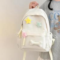 Mochila para Niños Bonita y Bonita PARA EL Campus de Color Sólida en Nailon - details 2