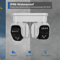 Cámara De Seguridad IP 4K Dual PTZ 8MP Con Zoom Digital 10X WiFi Exterior Vigilancia Cámara HD 4MP CCTV iCam365 APP Detección De Humanos - details 5
