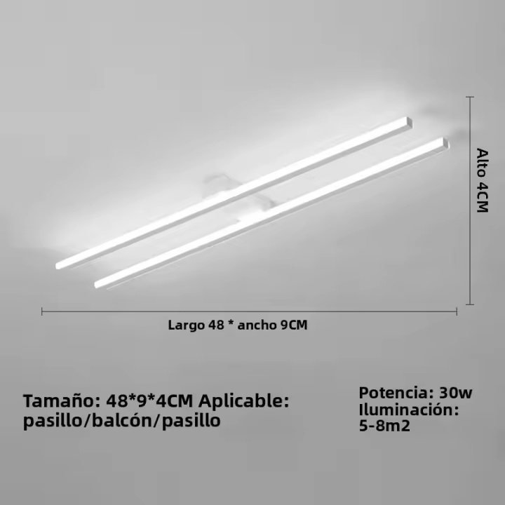 Lámpara De Techo LED Moderna Para Pasillo Dormitorio Industrial Decorativa Fuente De Aluminio Y Vidrio Para Iluminación Diaria En Cocina Comedor Estudio Baño - 1