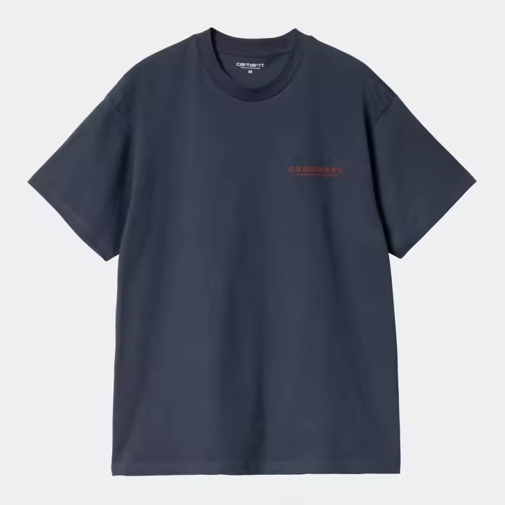 Camiseta Azul Carhartt S/S Runaway T-Shirt Blue/Vermillion Diseño Holgado - 1