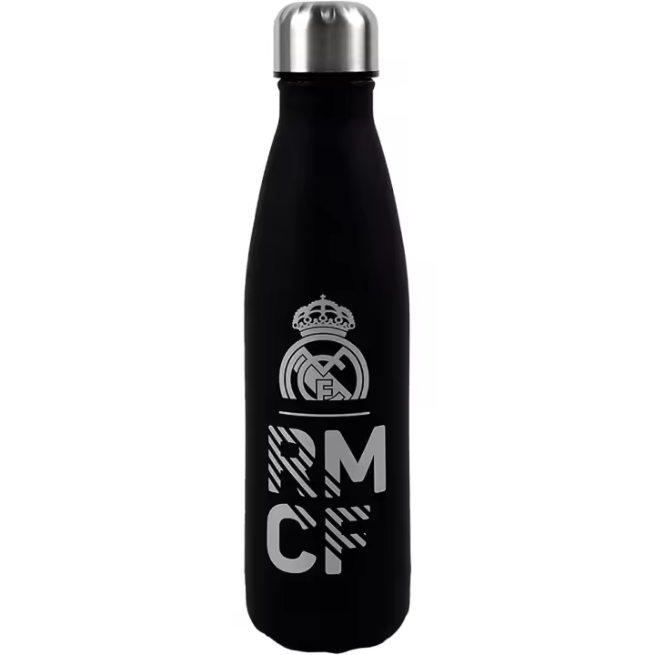 Botella Real Madrid 71591 Negro Unisex - Acero Inoxidable Duradero - 500 Ml - 1