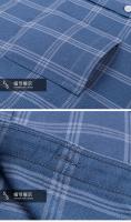 Camisa Larga De Manga Para Hombres De Talla Grande 6XL Algodón 100% Casual Con Bolsillo Y Pato Plaid Oxford Tejido Cómodo Primavera Otoño Sin Hierro - details 16