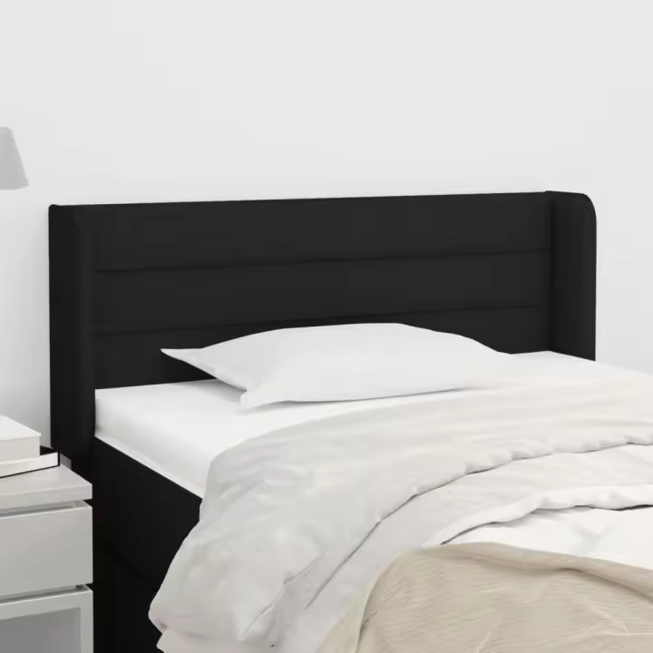 vidaXL Cabecero de tela negro 103x16x78/88 cm - 1