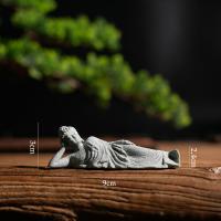 Estatua De Buda Reclinado Meditando Carving Feng Shui Coleccionable Figura Para Jardín Casa Bonsái Tanque De Peces Escritorio Decoración Artesanal De Piedra Tema Budismo - details 3