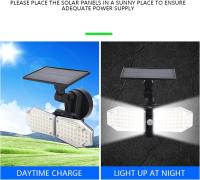 Luz solar para jardín al aire libre, luz de pared con inducción del cuerpo humano de 78 led, luz de seguridad sin instalación de cableado, IP65 adecuada para todo tipo de clima, escaleras, pasillos, garajes, etc. - details 1