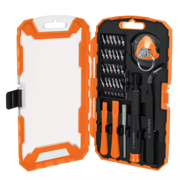 Ferretería Torres, kit Truper reparación móviles y otros dispositivos 32 piezas - 1