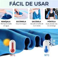 Toalla refrescante para aliviar el calor. Sistema único de enfriamiento instantáneo. Toalla refrescante para deportes y trabajo al aire libre. Toalla fresca, ligera y superabsorbente. - details 2