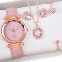 Set De 4 Relojes De Lujo Para Mujer Estilo Elegante Con Diamantes Moda Casual Relojes De Pulsera De Cuarzo Para Niñas Regalo - details 1