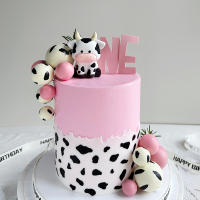 Topper De Pastele De Cumpleaños Con Búho De Dibujos Animados Decoración De Pastel De Fiesta Con Animales De La Granja Para Baby Shower De Niños Y Niñas - details 0