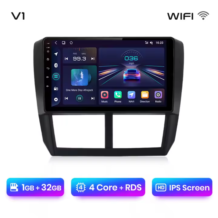 Junsun Radio Coche para Subaru Forester 3 SH Impreza 2007 2008 2009 2010 2011 2012 2013 AI Voice 2 din Pantalla Coche Android Auto Multimedia Navegación GPS Auto radio - 1