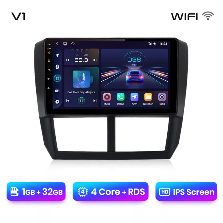 Junsun Radio Coche para Subaru Forester 3 SH Impreza 2007 2008 2009 2010 2011 2012 2013 AI Voice 2 din Pantalla Coche Android Auto Multimedia Navegación GPS Auto radio - 1