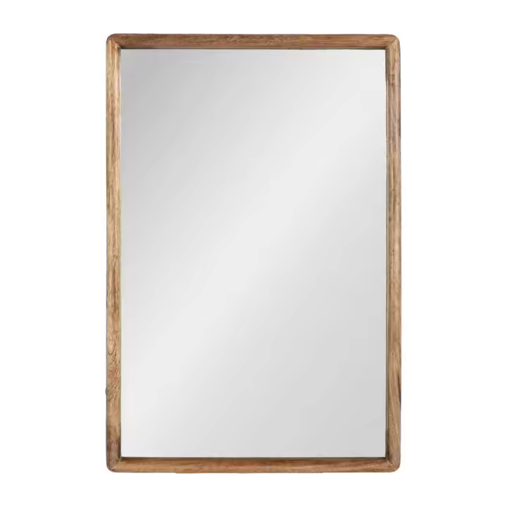 Espejo ventana rectangular de madera de mango natural de 40x60 cm LOLAhome - 1