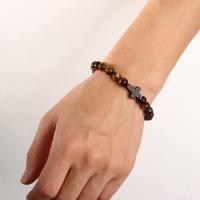 Pulsera De Rosario Para Hombres Y Mujeres Con Piedras Naturales Y Madera Hematita Onix Joyería De Yoga Meditación Pulsera Cruz - details 6