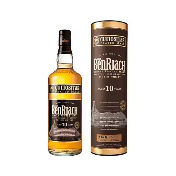 Whisky Benriach s.Malta 10 Años Curiositas Turbado - 1
