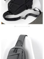 Bolsa De Pecho Casual Impermeable De Negocios Oxford Unisex Gran Capacidad Estilo Casual Decoración Sin Nada Cierre De Cremallera - details 12
