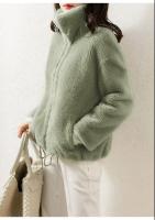 Abrigo De Mujer Caliente Con Cierre De Cremallera Y Doble Cara De Peluche Acolchado Cuello Alto Faux Fur Abrigo De Mujer - details 4