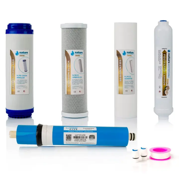 NATURE WATER PROFESSIONALS PACK 4 FILTROS OSMOSIS INVERSA Y MEMBRANA 50GPD VONTRON - 1
