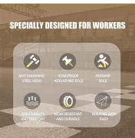 Botas De Seguridad Para Hombre Con Punta De Acero Transpirables Y Ligeras Zapatos De Construcción Con Botón Rotativo Suela De Goma Cómodas Para Todas Las Estaciones - details 12