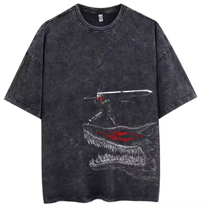 Camiseta Hip Hop Para Hombres Estilo Callejero Retro Vintage Tejido De Algodón Manga Corta Gráfico De Anime Harajuku Casual - 1