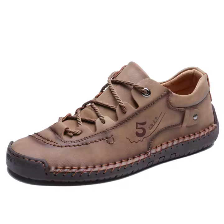 Mocasines De Cuero Para Hombre Zapatos Casuales Cómodos Y Transpirables Con Suela De Goma Sapato Masculino Swenxun - 1