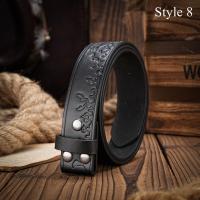 Cinturón De PU Para Hombres Y Mujeres Sin Hebilla Que Se Puede Cambiar Con Diversos Patrones Multicolor Ancho 3.8 Cm - details 8