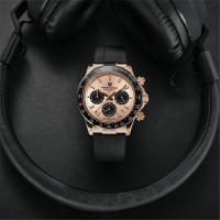 Reloj De Cuarzo Para Hombre PAGANI DESIGN Con Cristal De Zafiro Auto Fecha Cronógrafo Resistente Al Agua Acero Inoxidable Lujo - details 24