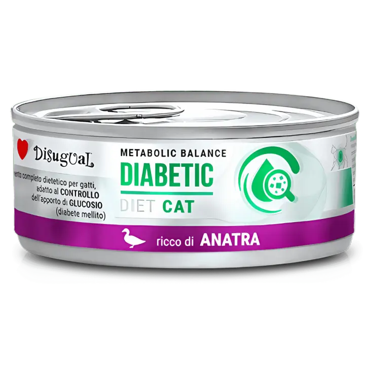 Disugual Diet Cat Pato Diabetic 85 g – Comida Húmeda para Gatos Diabéticos - 1