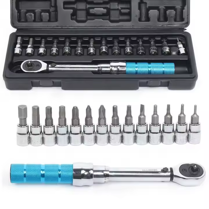 Juego de llaves dinamométricas para bicicleta, 15 Uds., 1/4 '', 2-14Nm, llave de trinquete manual, práctica - 1