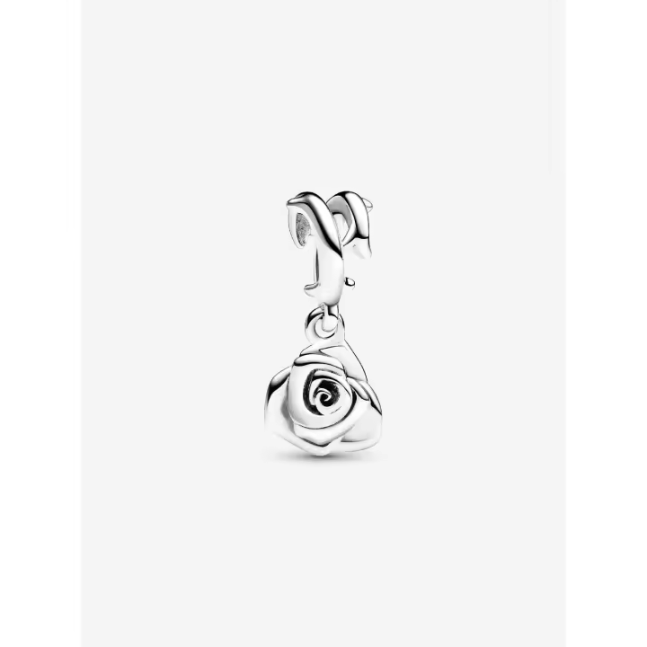 Pandora - Charm Colgante Rosa en Flor-Plata de Lei - 1