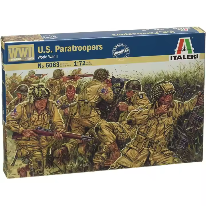 Italeri 6063 - Figuras Paracaidistas Americanos 2a Guerra Mundial - Escala 1:72 - 1