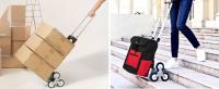 Carretilla de Mano de Aluminio. Carrito de Transporte con 6 Ruedas Triangulares para Escalera. Carro de Carga Plegable con Capacidad de 75kg para Almacén. Carrito Portátil, Ligero, Resistente. - details 0