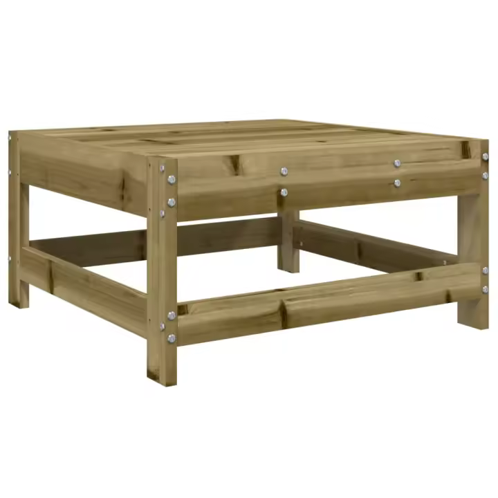 vidaXL Taburete de jardín madera maciza de pino Pino natural, Pino blanco, Pino gris Conjunto Terraza Muebles Jardín Exterior Juego de Muebles de jardín Mueble Jardín Exterior Muebles de Salon Exterior - 1