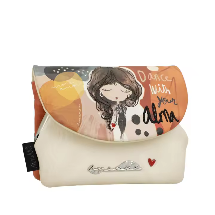 Monedero con solapa Anekke Alma - Monedero de mujer - Compartimento con cierre de boquilla - Bolsillo exterior trasero con cierre de cremallera - Ref. 40709-016 - Mide 13 x 10 x 2 cm - 1