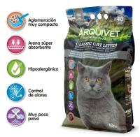 Arquivet Classic Cat Litter Sodium Bentonite Arena aglomerante para gatos 10 Kg - details 1