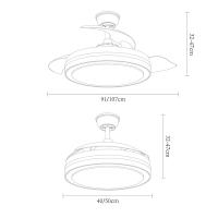 Ventilador de Techo FABRILAMP Esparta Mini Blanco 48w 4080lm 3asp.desp 91d 3000-4000-6000k - details 1