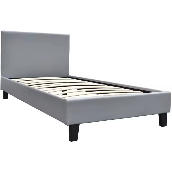 Cama "Lina" 90 x 190 cm - Gris claro - 1