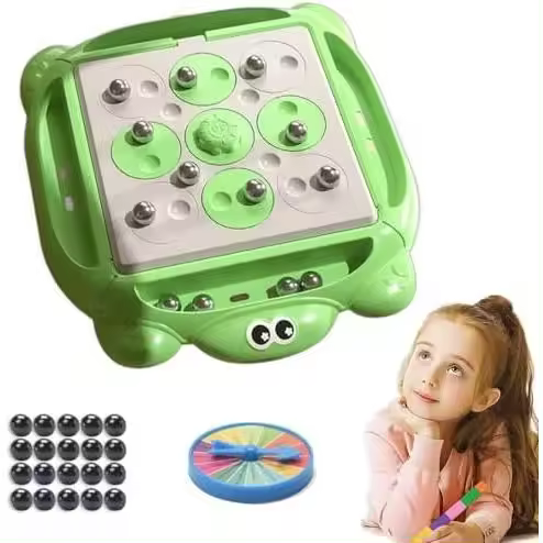 Juego de ajedrez magnético para niños y adultos, juego de mesa magnético con bolsa de almacenamiento, juegos de estrategia de rompecabezas con 20 piedras magnéticas, divertido juego de mesa magnético para fiestas de Navidad o fiestas - 1