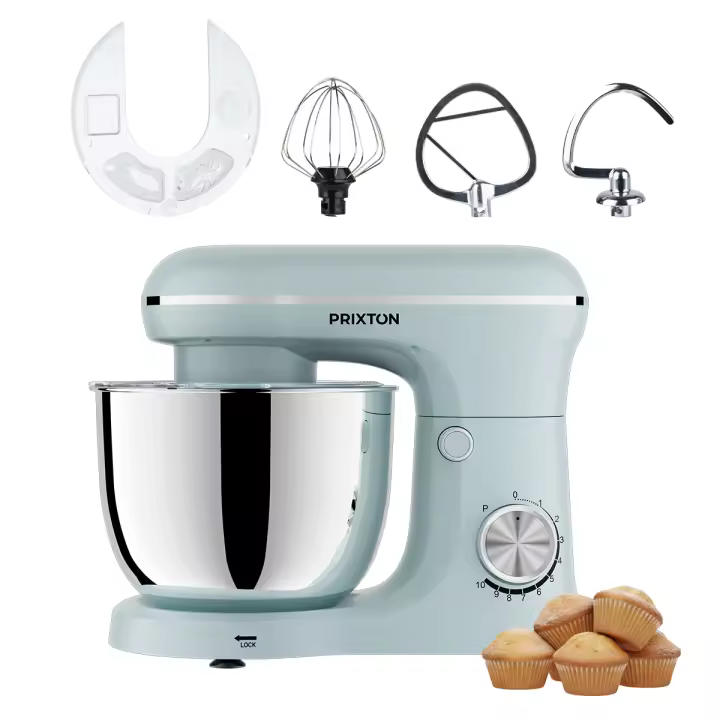 Batidora Amasadora KR250, Multifunciones, 5 litros, 1500W, 10 velocidades, 3 accesorios | PRIXTON - 1