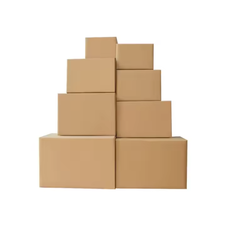 Caja De Envío De Tres Capas De Alta Calidad 7.87x4.13x5.31 Pulgadas Color Marrón Cartón Corrugado Con Tapa 4 Tamaños Disponibles - 1