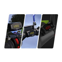 Medidor De Voltaje Digital Para Motocicleta 6V-30V 3 En 1 Reloj Y Termómetro Tester De Batería Medidor De Tiempo - details 15