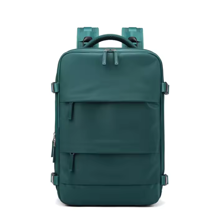 Mochila para ordenador portátil de 43*30*17cm para mujer, morral escolar con carga USB, bolsa de zapatos independiente, mochila de viaje para exteriores - 1