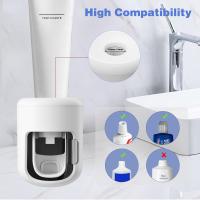 Dispensador automático de pasta de Dientes de 2 piezas, soporte para pasta de dientes para niños, montado en la comparación, con tapa, impermeable y prueba de Polvo, desmontable para baño y adultos. - details 1