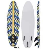 vidaXL Tabla de Surf 170 cm Deportes Acuáticos Exterior Navegación Estampado Boomerang,  De rayas,  Azul y mas - details 6