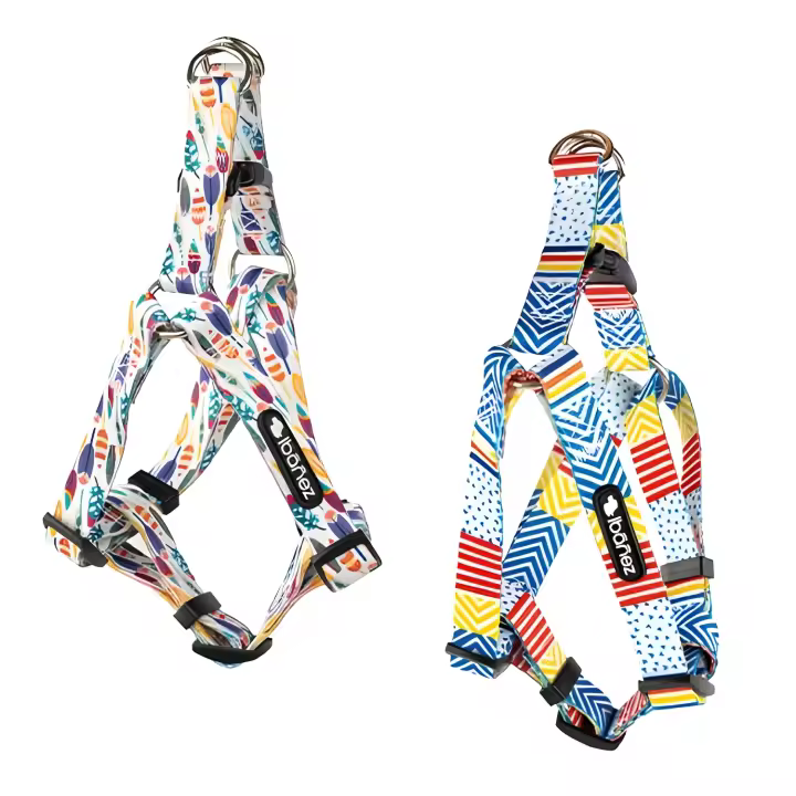Arneses de Nylon Ibañez con Estampados Originales para Perros - Fantasy Geo y Plumas - 1