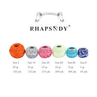 Hilo De C�rdoba Rhapsody De Algodón Egipto Tamaño 3 Para Crochet Variegado DIY Tatting Tejido 50G 120Yds - details 14