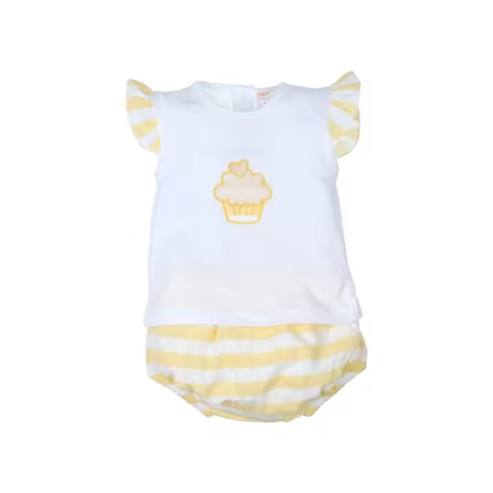 Conjunto Sin Mangas Para Bebe De La Marca Tony Bambino 100% Algodón Fabricado En España ref.29301 - 1