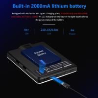 Luz selfie con clip de teléfono delantero y trasero, alta potencia 60 LED 2000mAh recargable CRI 95 +, 3 modos de luz, clip portátil en luz para tableta/portátil - details 0