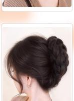 Nuevo Clip De Peluca Sintética Natural Y Gruesa En Color Negro Y Marrón Para Mujeres Accesorio De Cabello Artificial - details 2